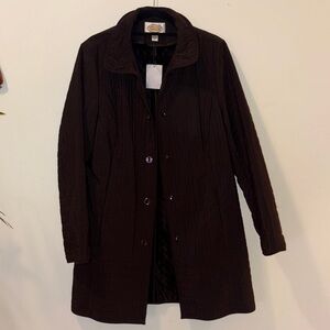 Talbots Brown Quilted Trench Coat